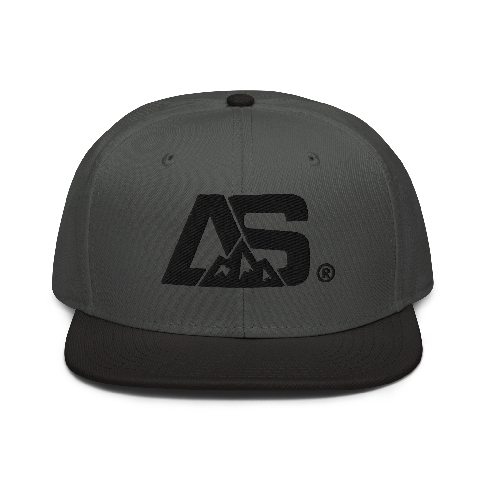 ALPINSTOFF® × OTTO Cap – AS Monogram Snapback (Black Embroidery)
