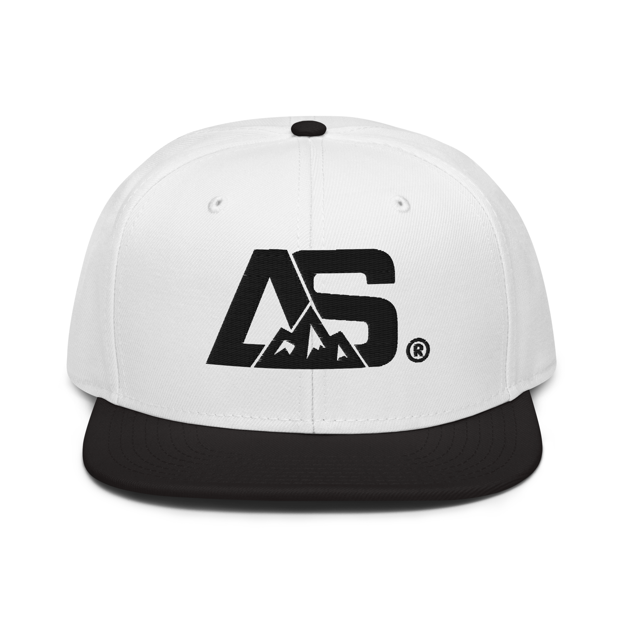 ALPINSTOFF® × OTTO Cap – AS Monogram Snapback (Black Embroidery)