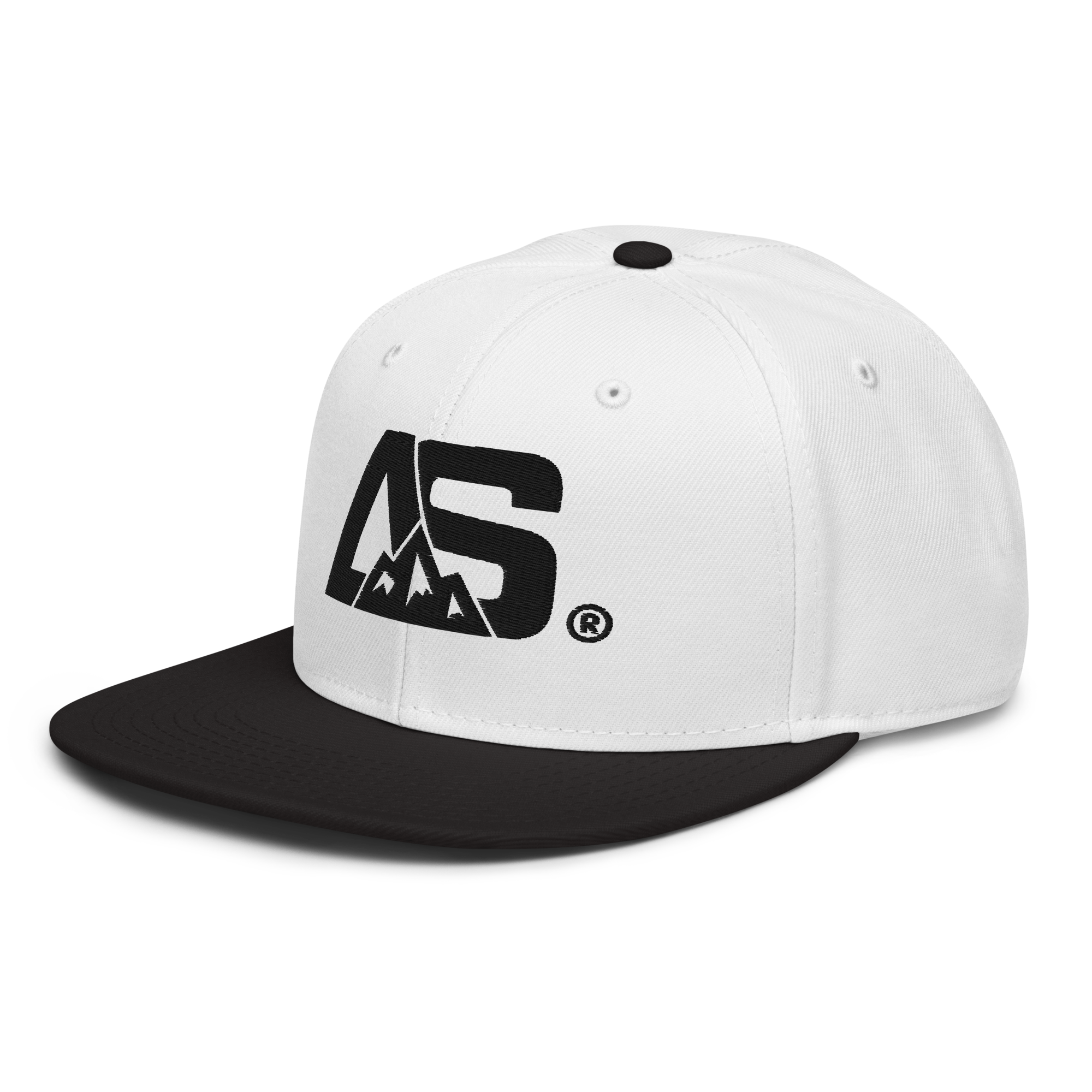 ALPINSTOFF® × OTTO Cap – AS Monogram Snapback (Black Embroidery)