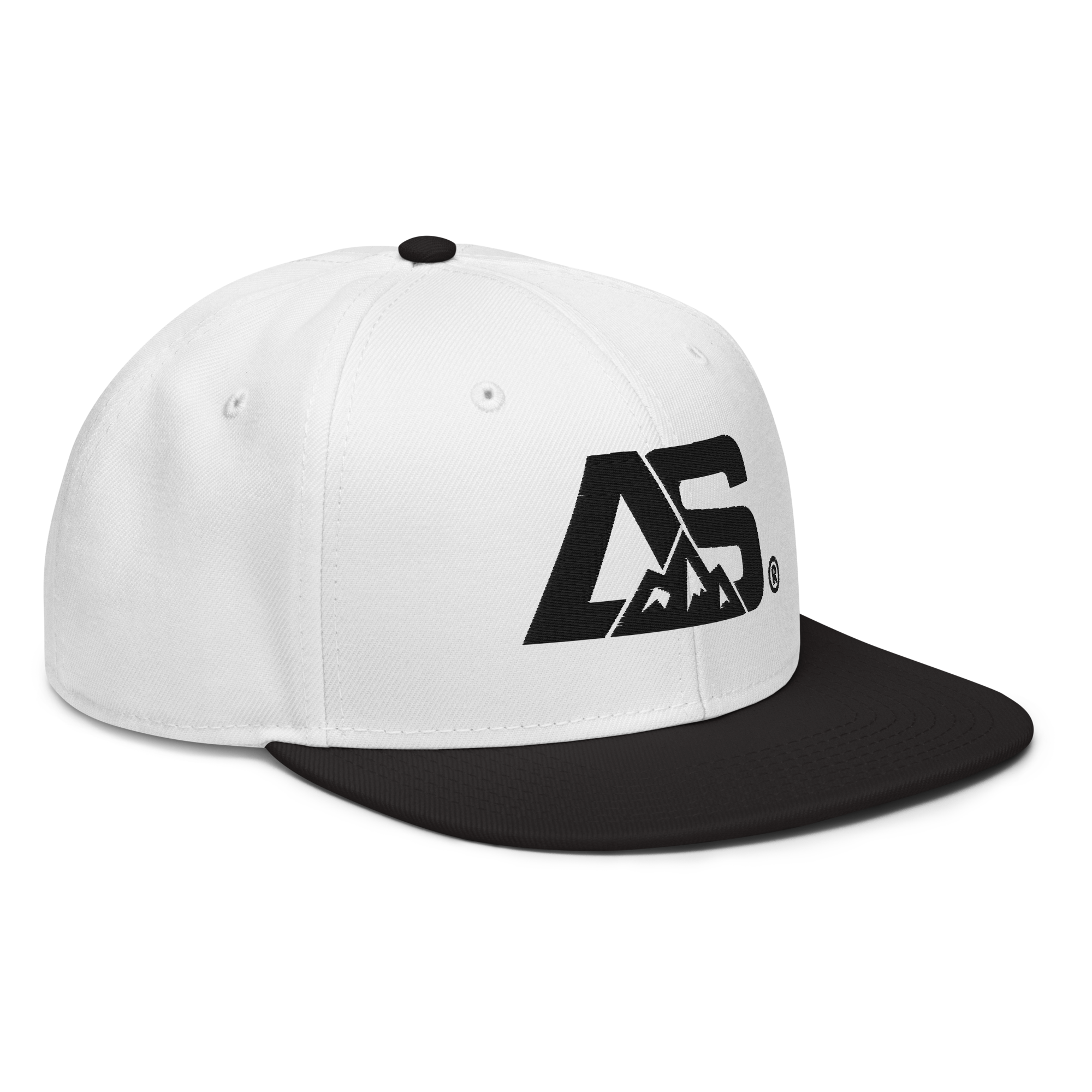 ALPINSTOFF® × OTTO Cap – AS Monogram Snapback (Black Embroidery)