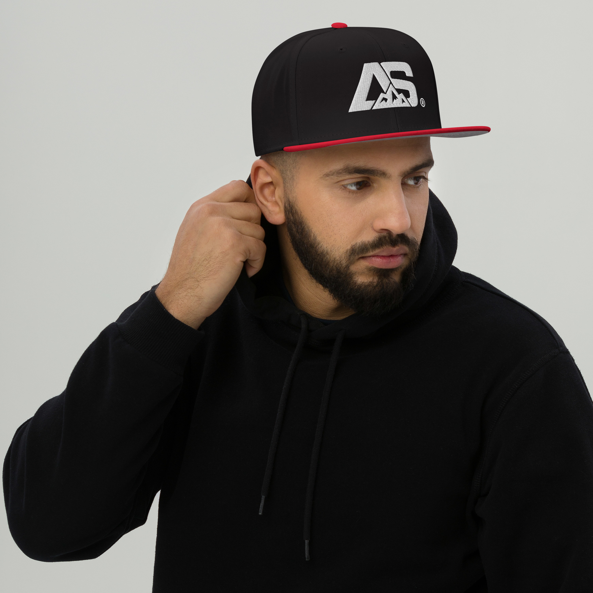 ALPINSTOFF® × OTTO Cap – AS Monogram Snapback (White Embroidery)