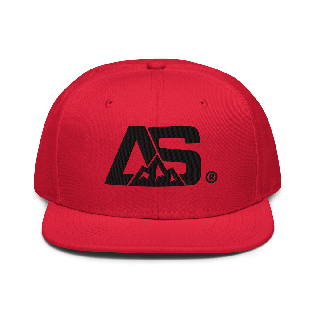 ALPINSTOFF® × OTTO Cap – AS Monogram Snapback (Black Embroidery)