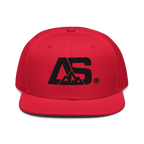 ALPINSTOFF® × OTTO Cap – AS Monogram Snapback (Black Embroidery)