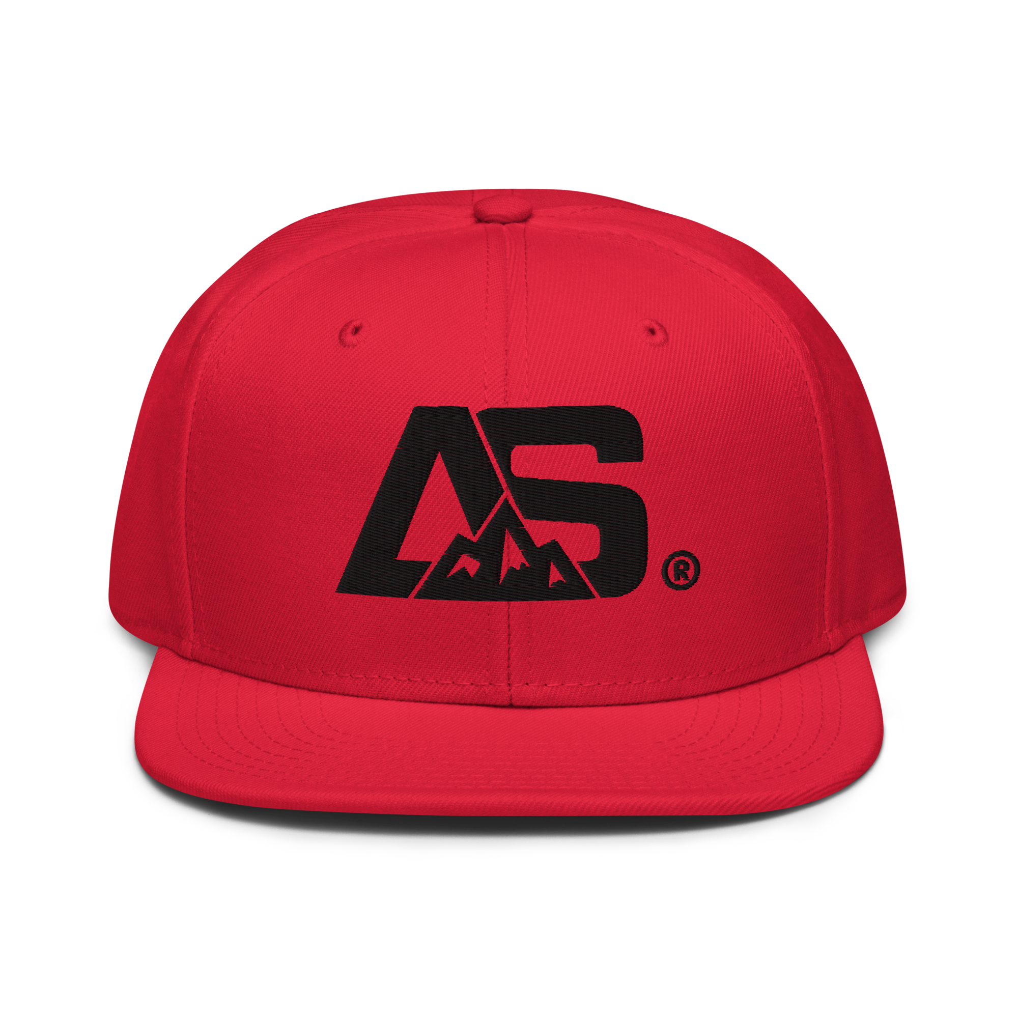 ALPINSTOFF® × OTTO Cap – AS Monogram Snapback (Black Embroidery)