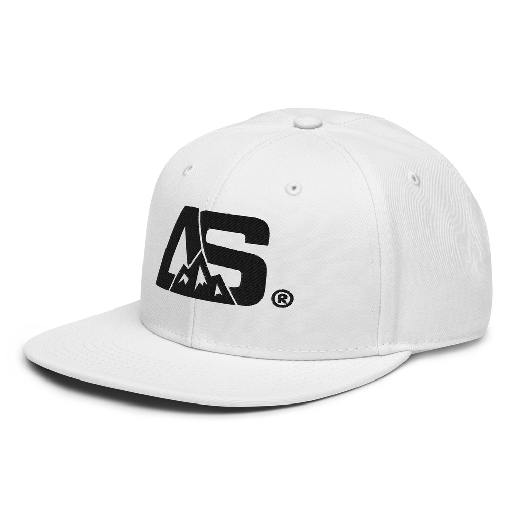 ALPINSTOFF® × OTTO Cap – AS Monogram Snapback (Black Embroidery)