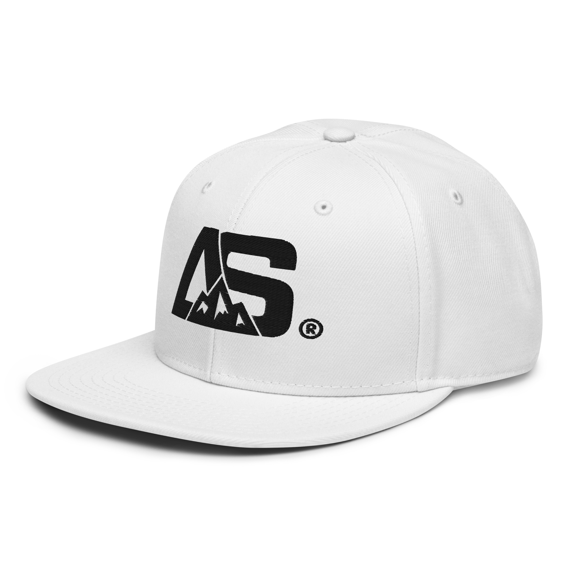 ALPINSTOFF® × OTTO Cap – AS Monogram Snapback (Black Embroidery)