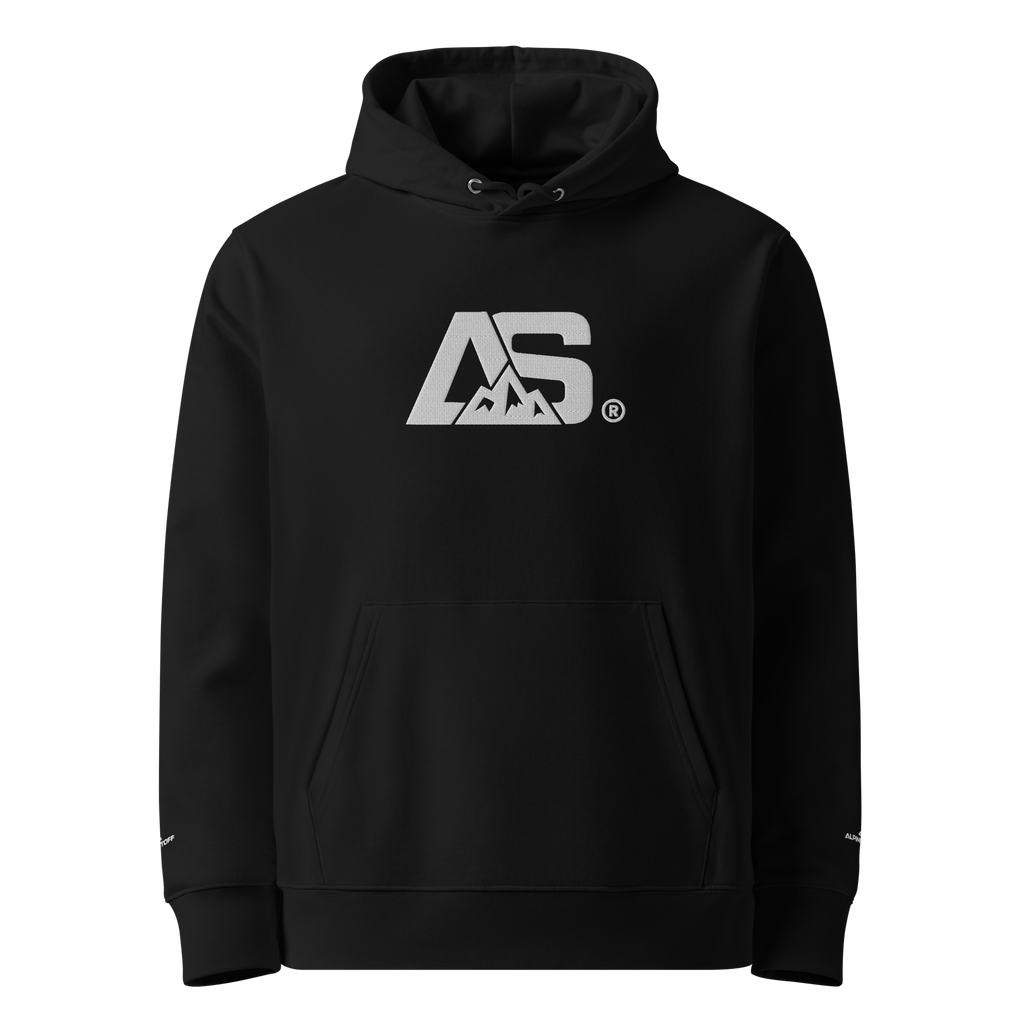 ALPINSTOFF® Essential Eco Hoodie – AS Embroidered Edition (White Stitch)