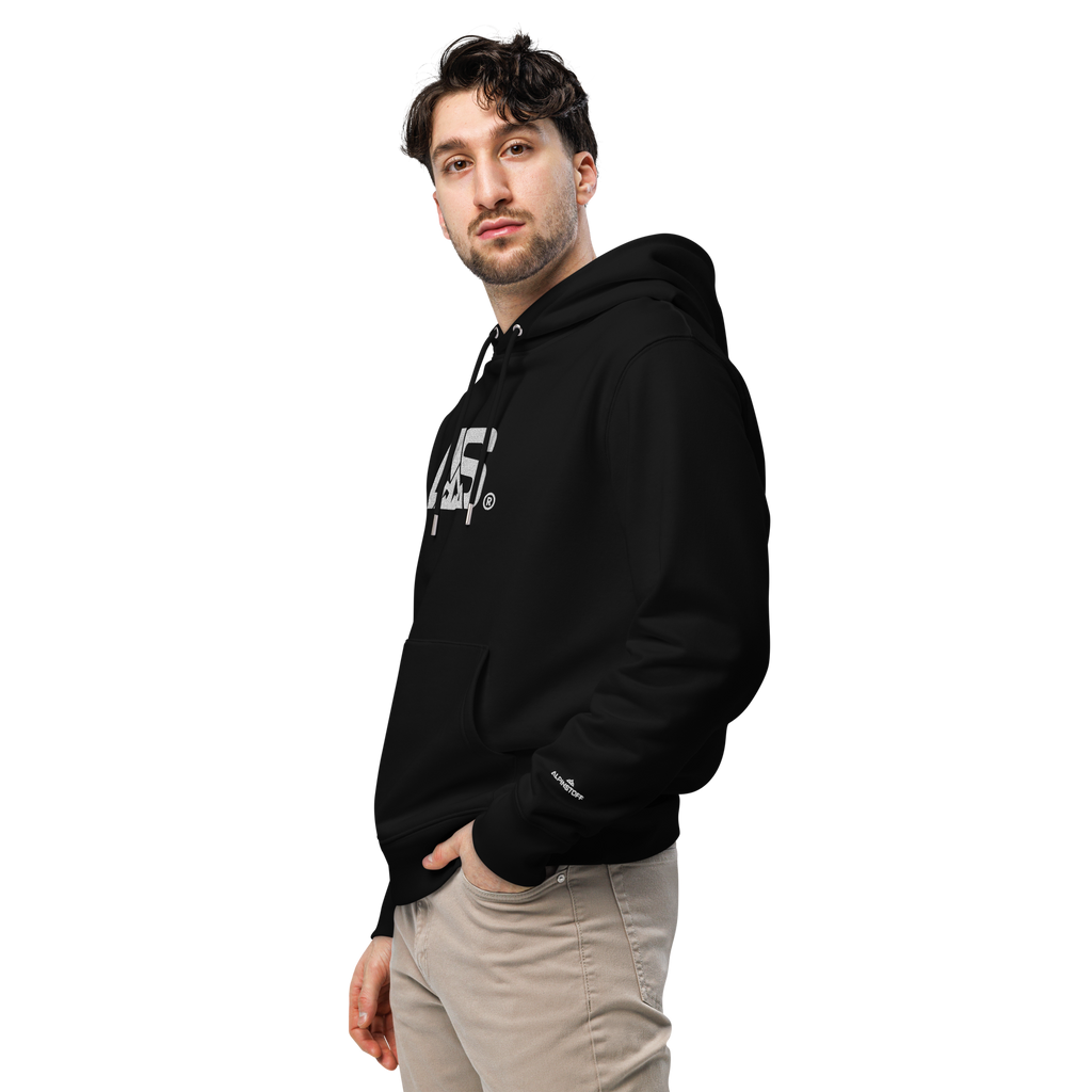 ALPINSTOFF® Essential Eco Hoodie – AS Embroidered Edition (White Stitch)