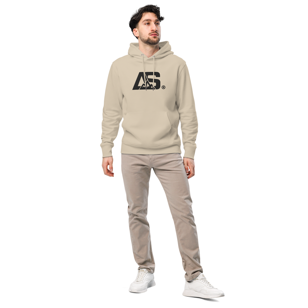 ALPINSTOFF® Essential Eco Hoodie – AS Embroidered Edition (Black Stitch)