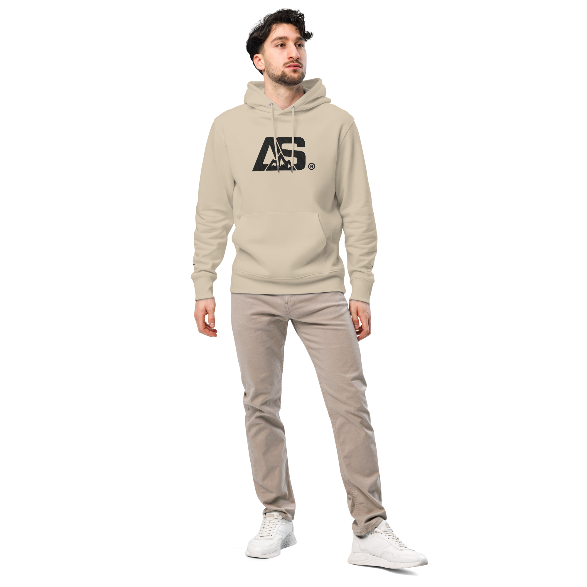 ALPINSTOFF® Essential Eco Hoodie – AS Embroidered Edition (Black Stitch)