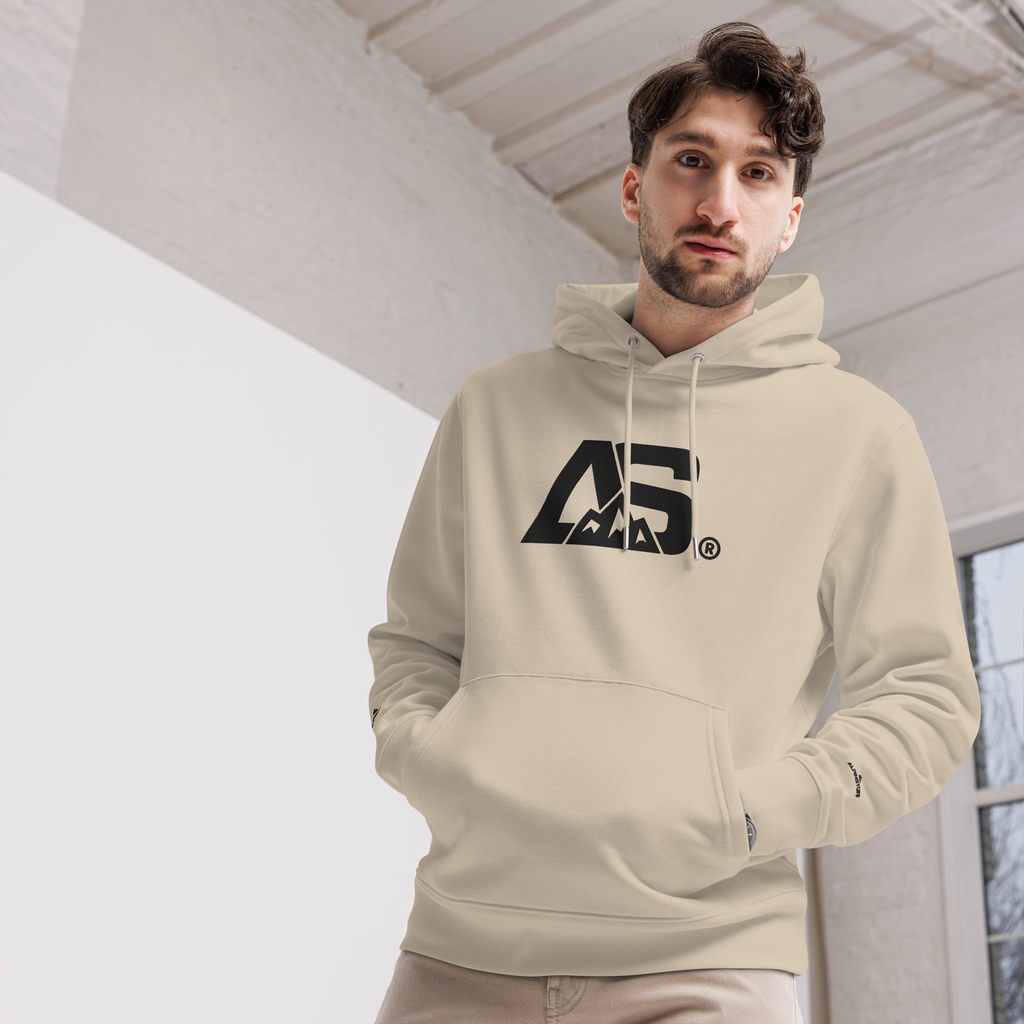 ALPINSTOFF® Essential Eco Hoodie – AS Embroidered Edition (Black Stitch)