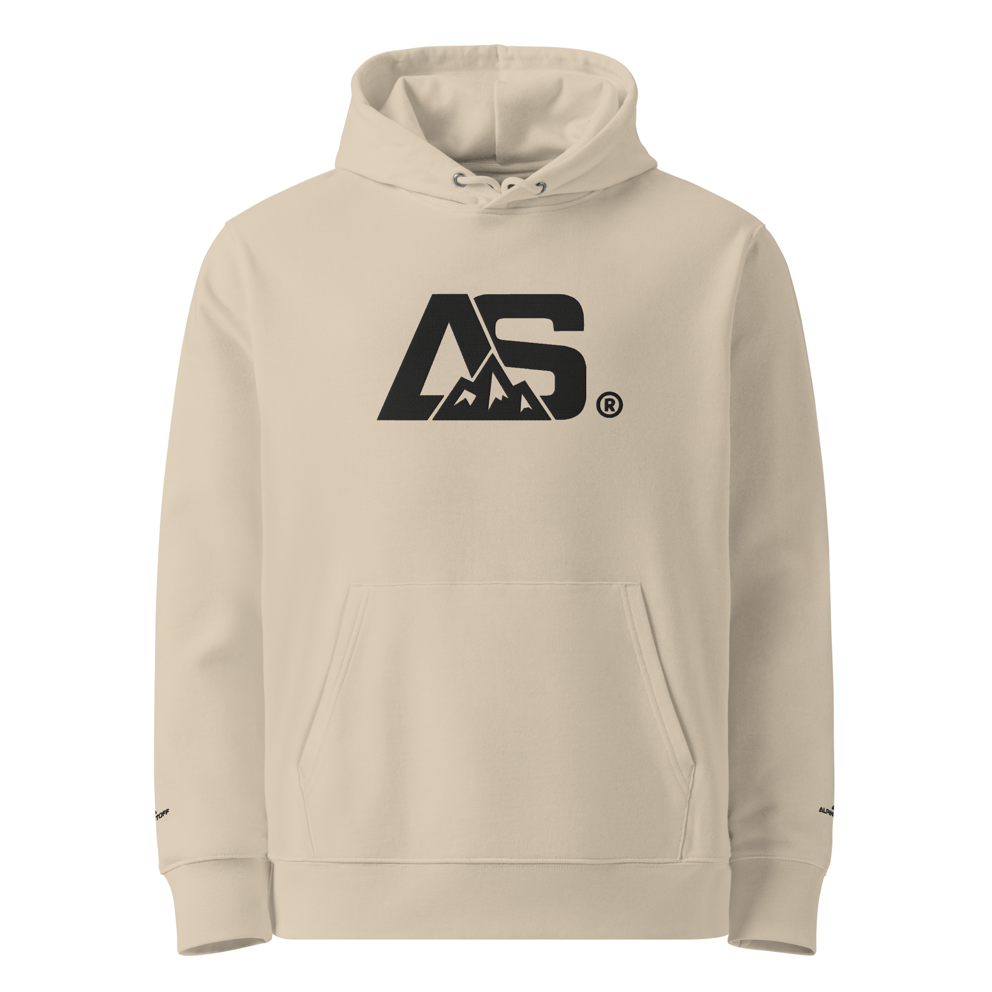 ALPINSTOFF® Essential Eco Hoodie – AS Embroidered Edition (Black Stitch)