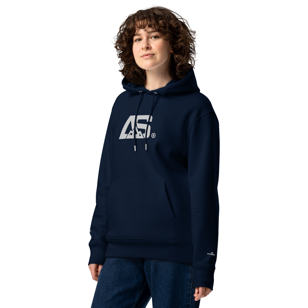 ALPINSTOFF® Essential Eco Hoodie – AS Embroidered Edition (White Stitch)