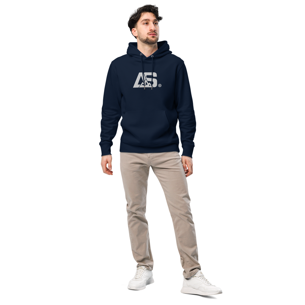 ALPINSTOFF® Essential Eco Hoodie – AS Embroidered Edition (White Stitch)