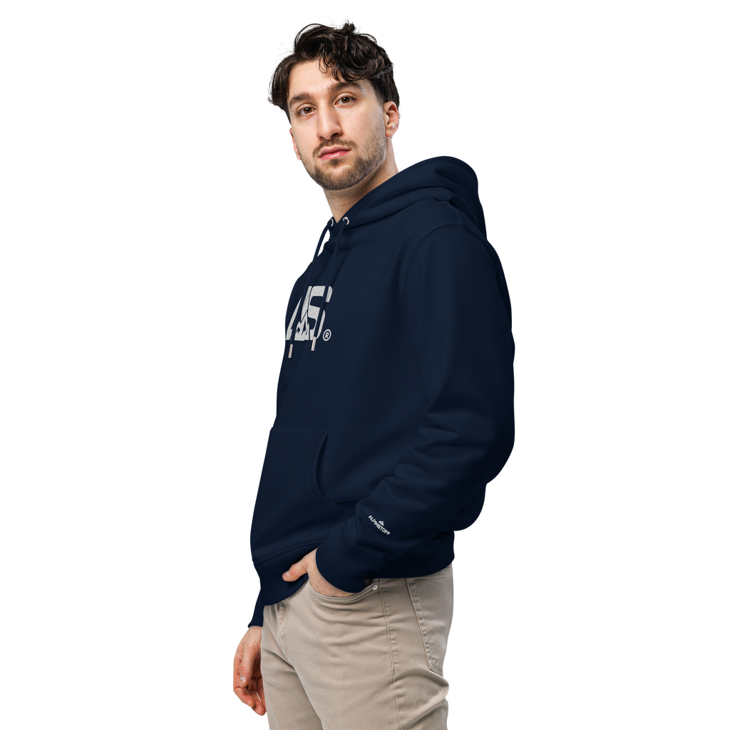 ALPINSTOFF® Essential Eco Hoodie – AS Embroidered Edition (White Stitch)