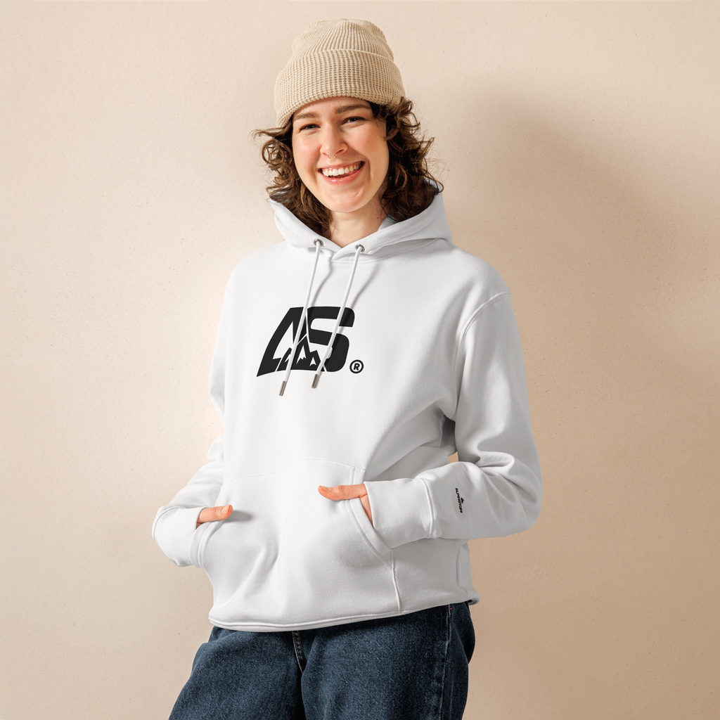 ALPINSTOFF® Essential Eco Hoodie – AS Embroidered Edition (Black Stitch)