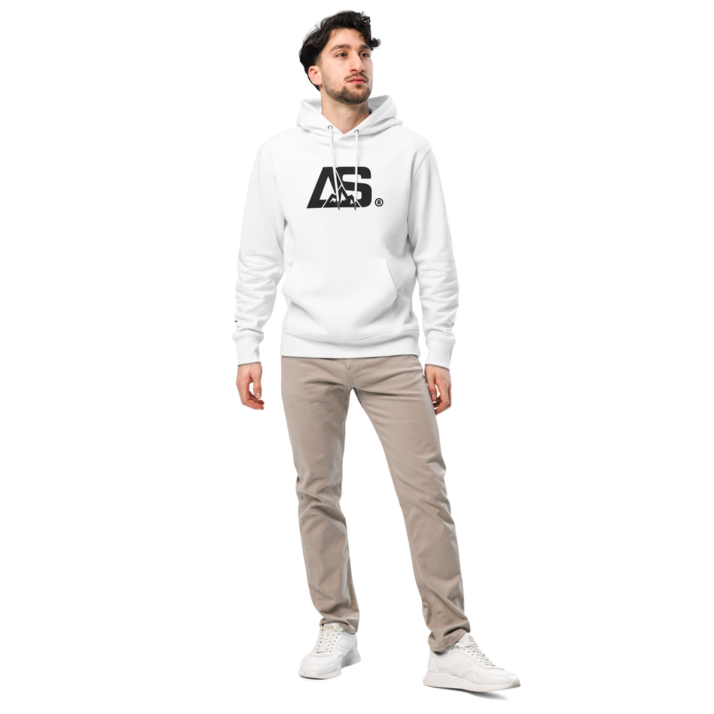 ALPINSTOFF® Essential Eco Hoodie – AS Embroidered Edition (Black Stitch)