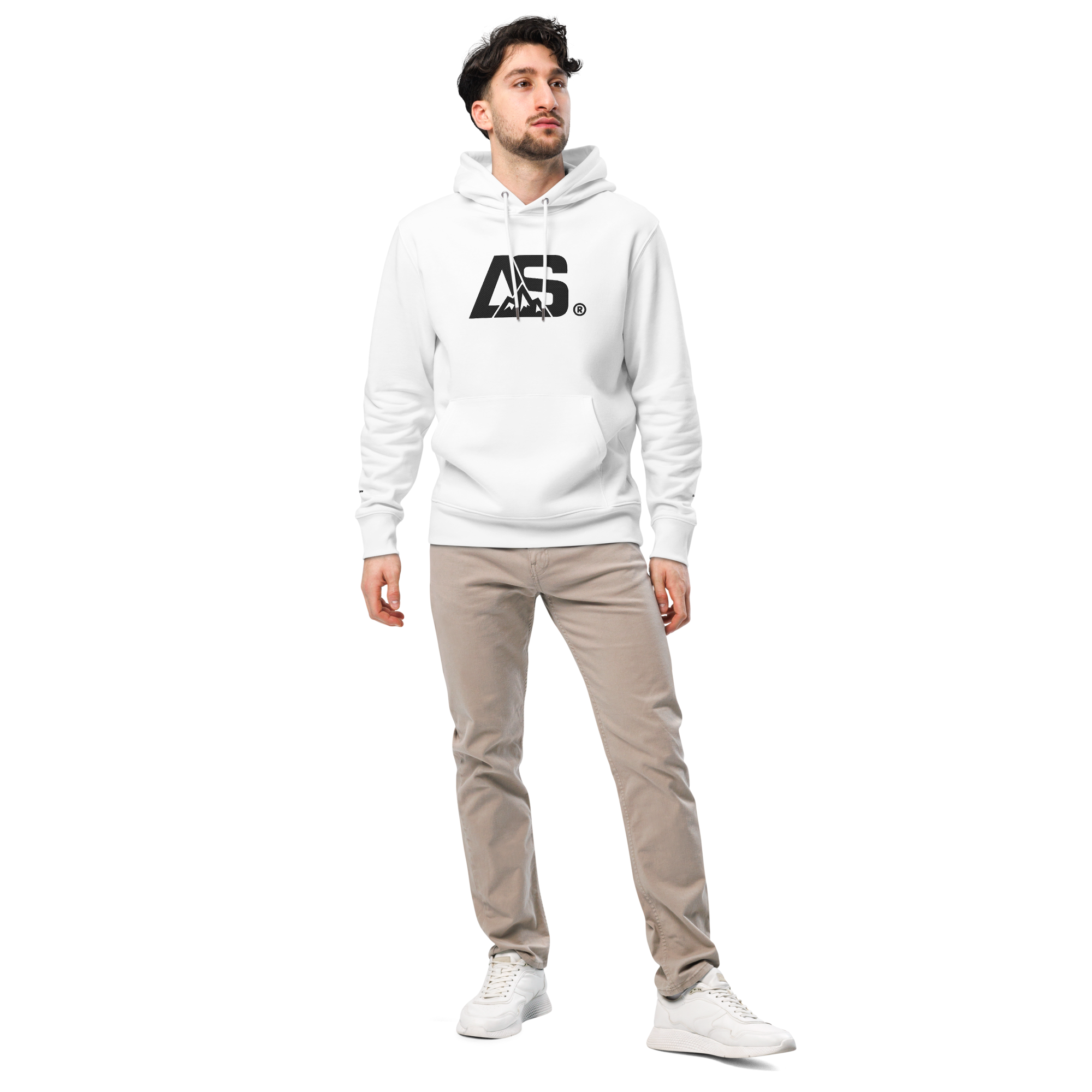 ALPINSTOFF® Essential Eco Hoodie – AS Embroidered Edition (Black Stitch)