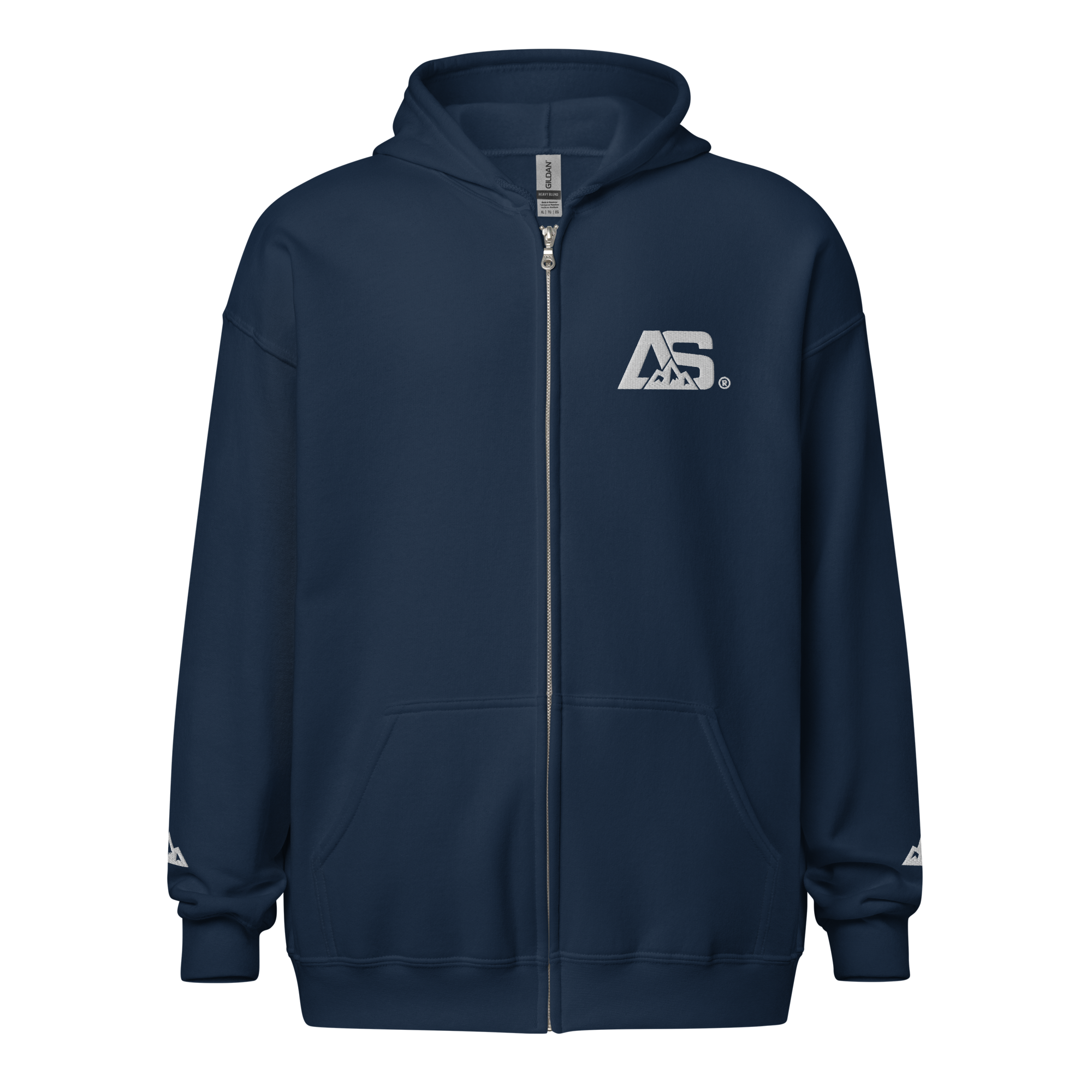 ALPINSTOFF® Summit Zip Hoodie – White Embroidery