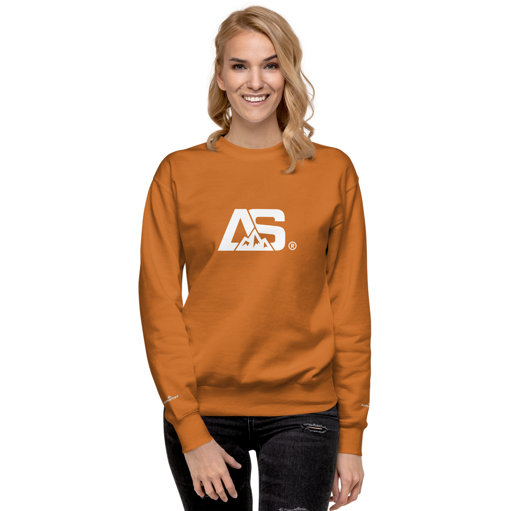ALPINSTOFF® Premium Crewneck – White Monogram Edition