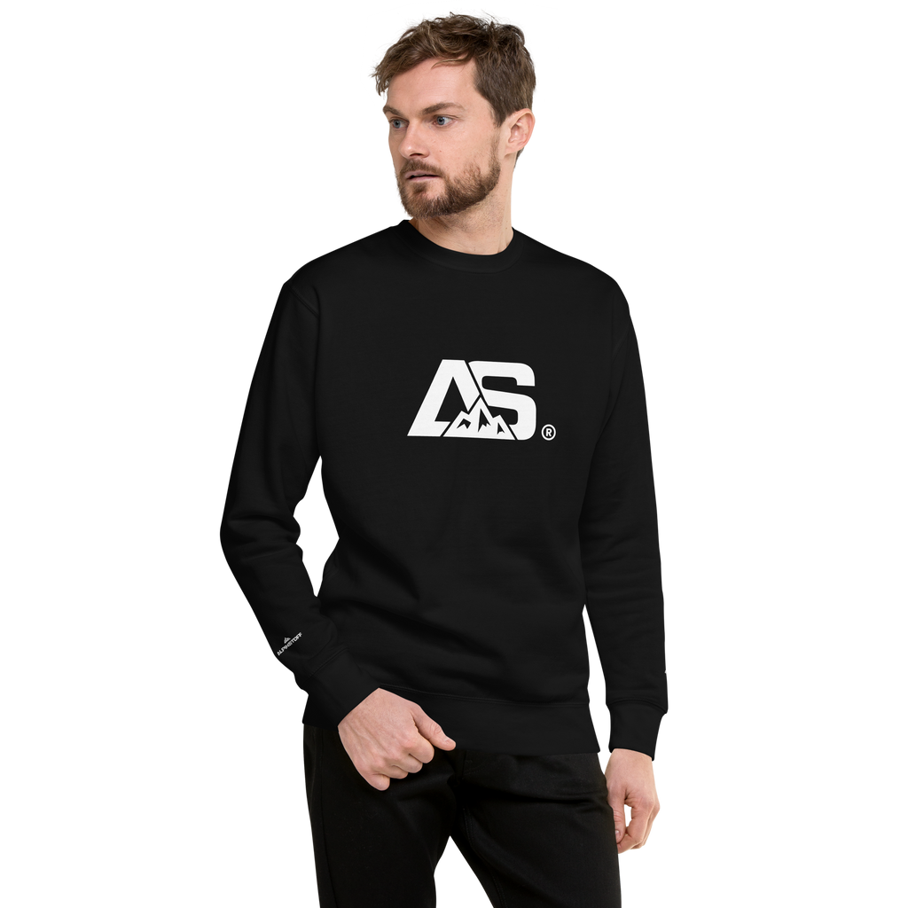 ALPINSTOFF® Premium Crewneck – White Monogram Edition