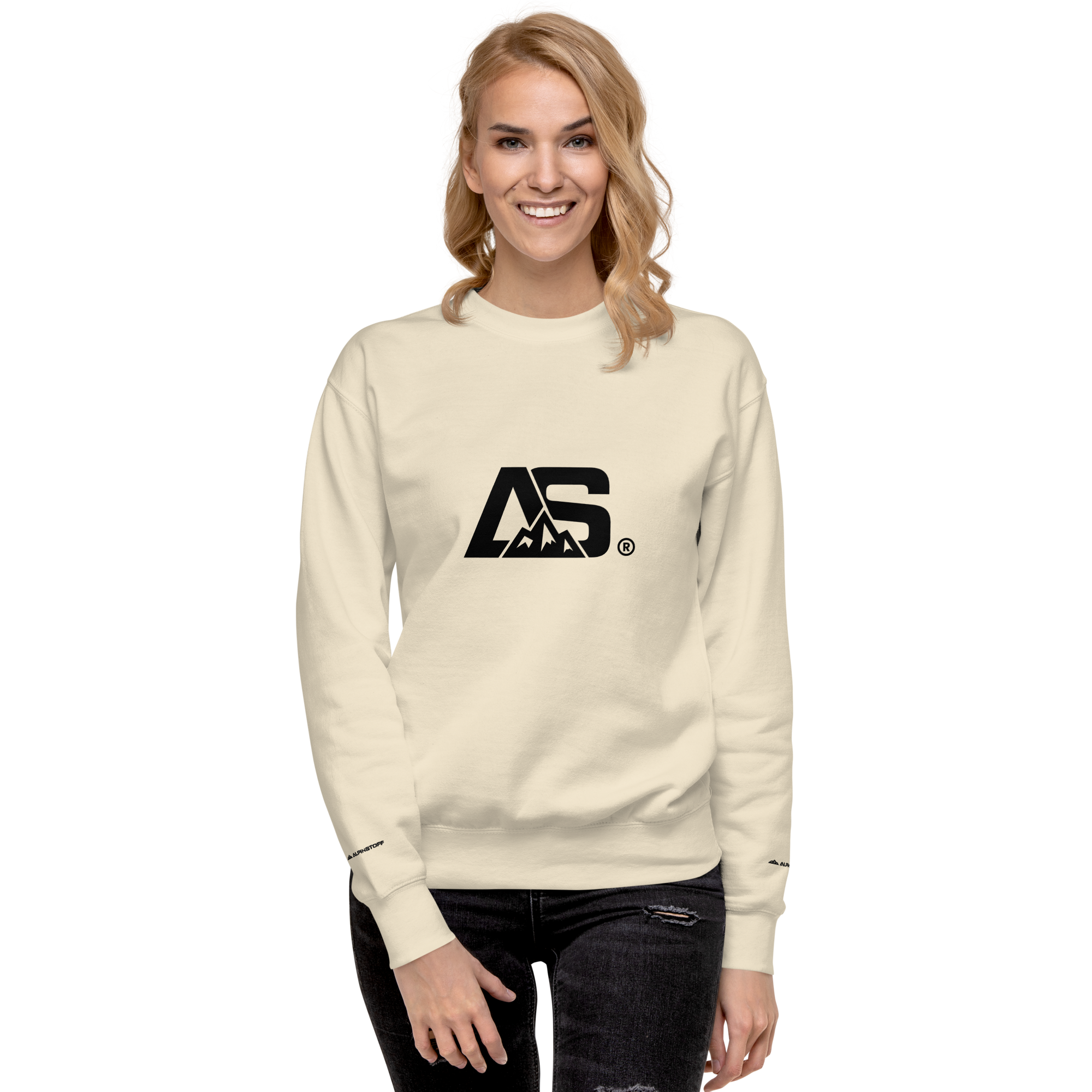 ALPINSTOFF® Premium Crewneck – Black Monogram Edition