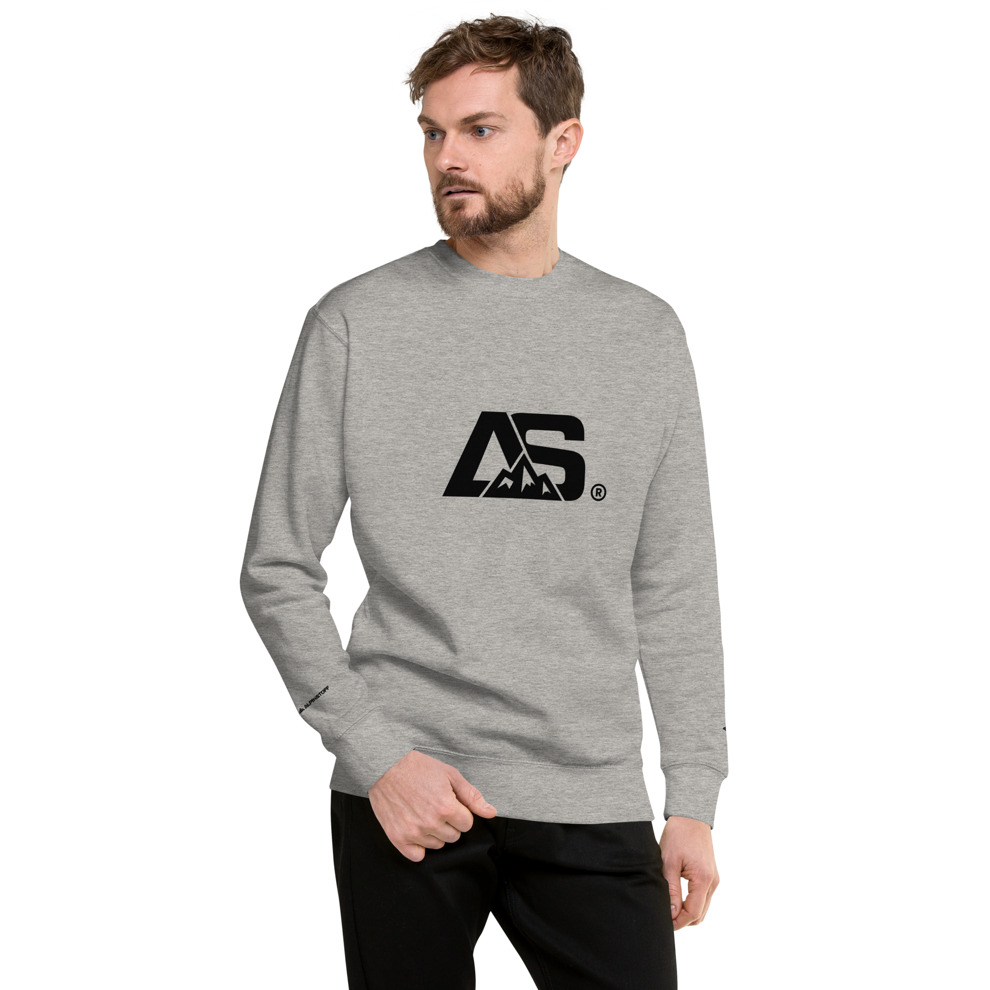 ALPINSTOFF® Premium Crewneck – Black Monogram Edition