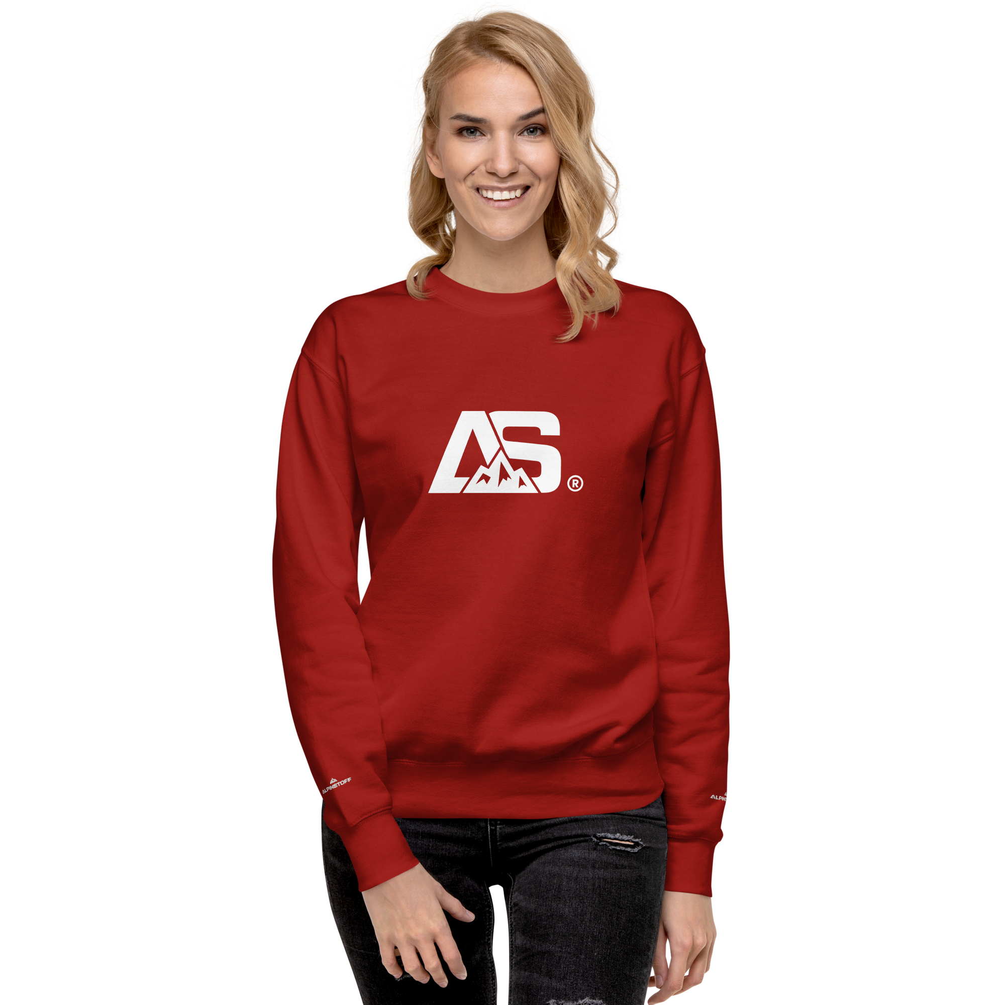 ALPINSTOFF® Premium Crewneck – White Monogram Edition