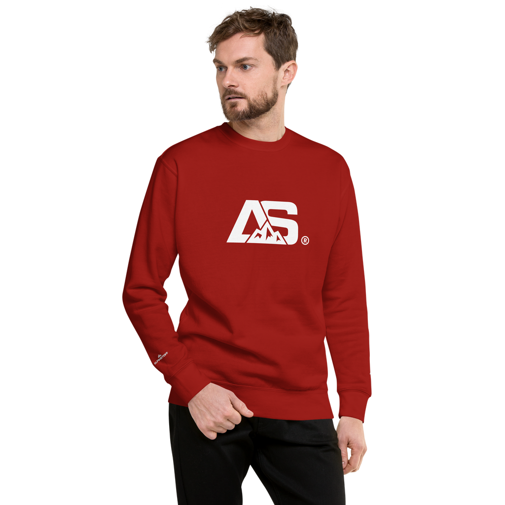 ALPINSTOFF® Premium Crewneck – White Monogram Edition
