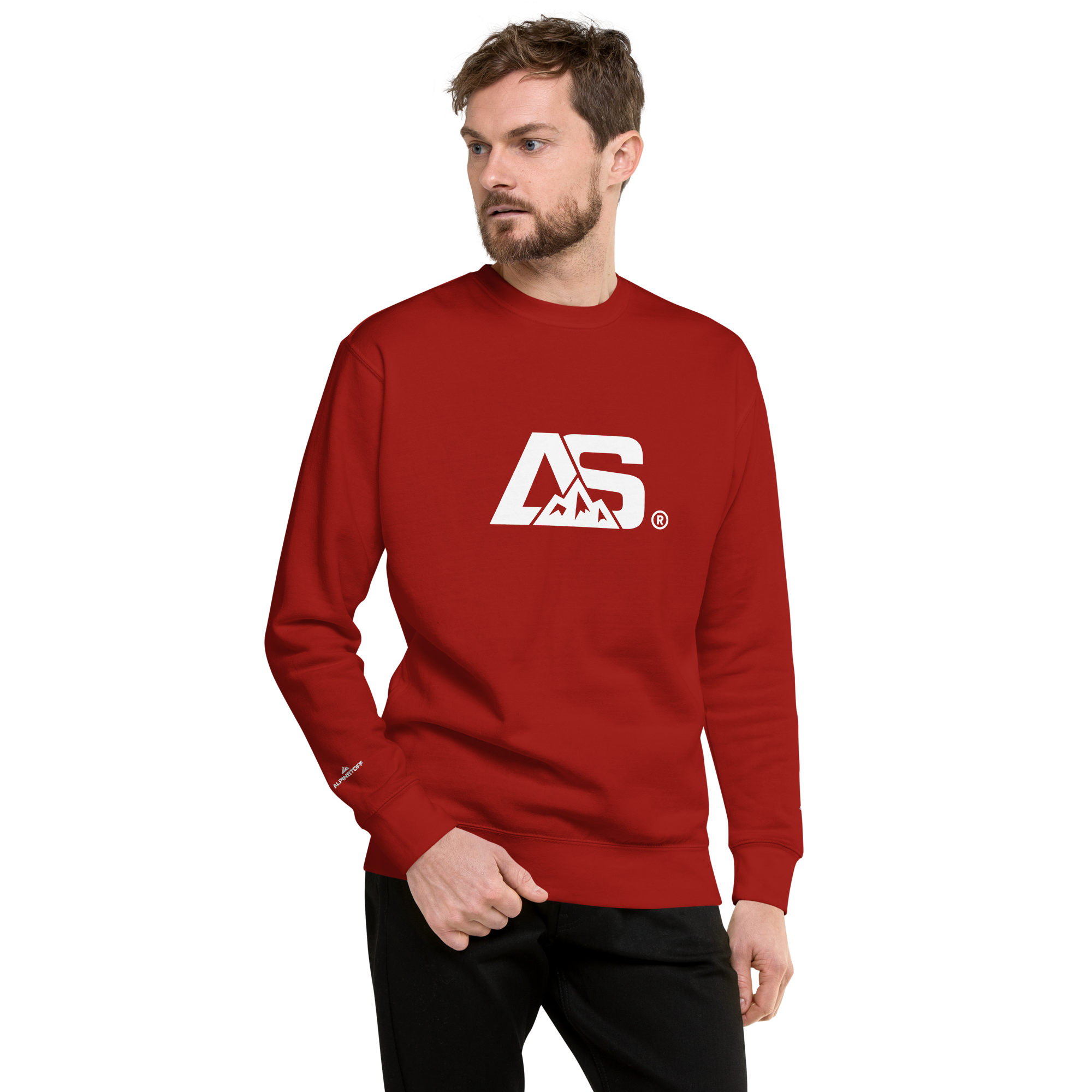 ALPINSTOFF® Premium Crewneck – White Monogram Edition