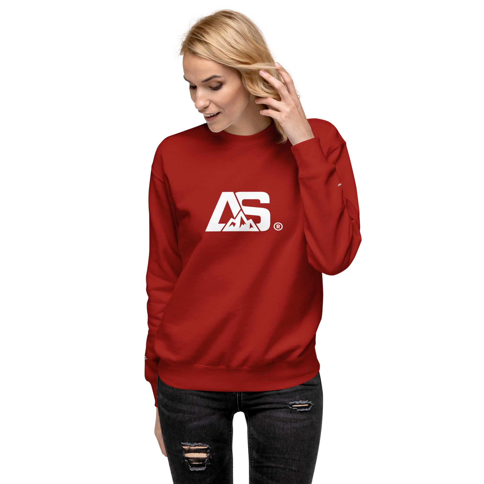 ALPINSTOFF® Premium Crewneck – White Monogram Edition