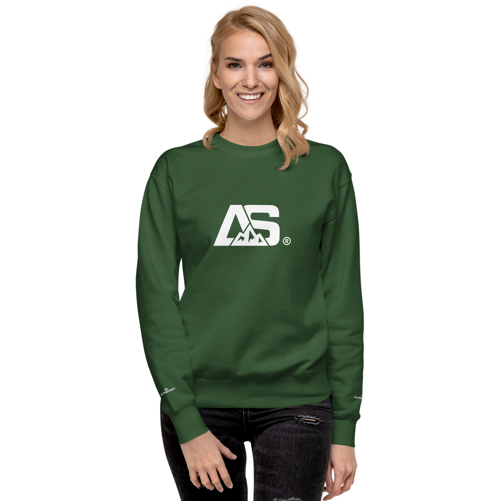 ALPINSTOFF® Premium Crewneck – White Monogram Edition