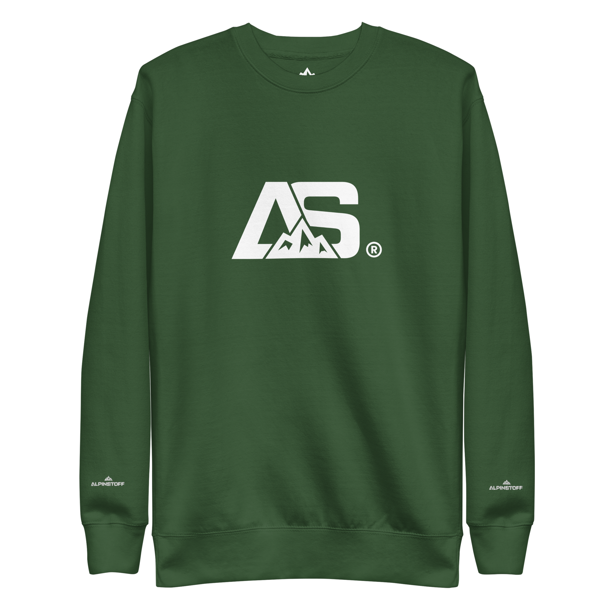 ALPINSTOFF® Premium Crewneck – White Monogram Edition