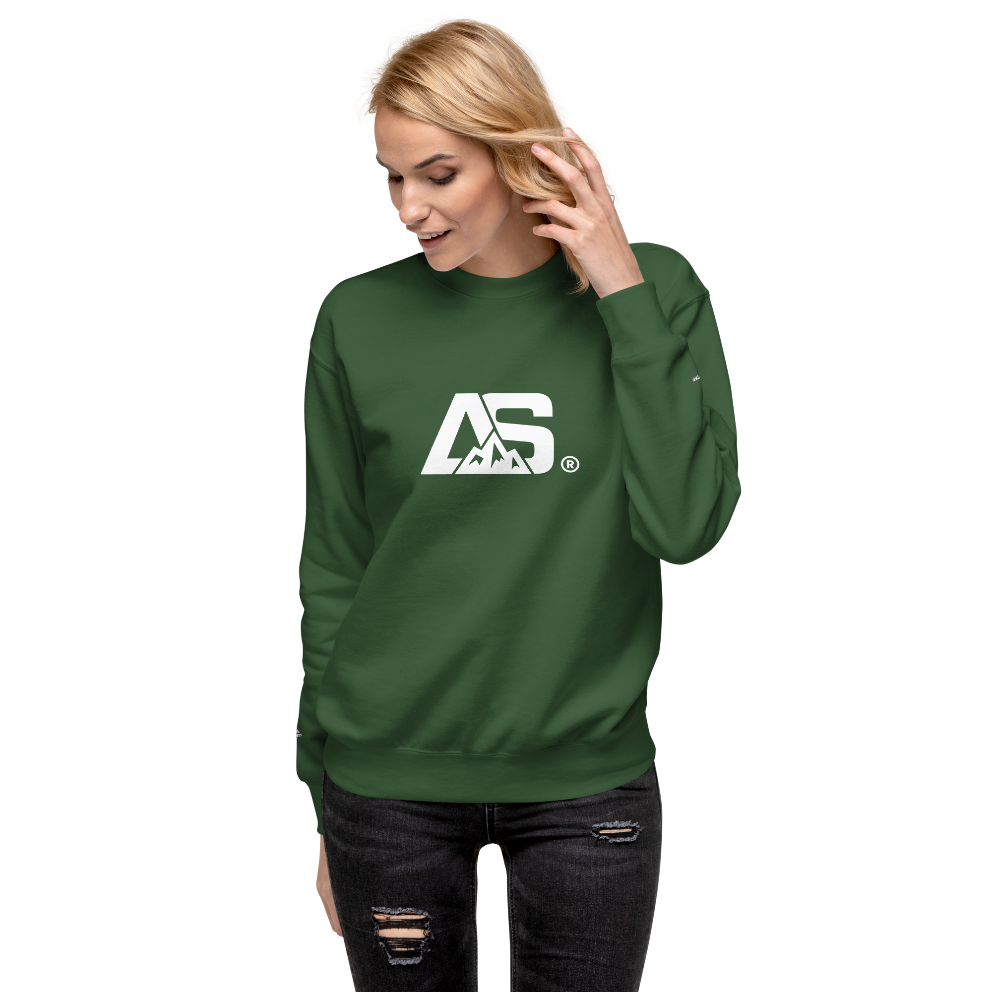 ALPINSTOFF® Premium Crewneck – White Monogram Edition