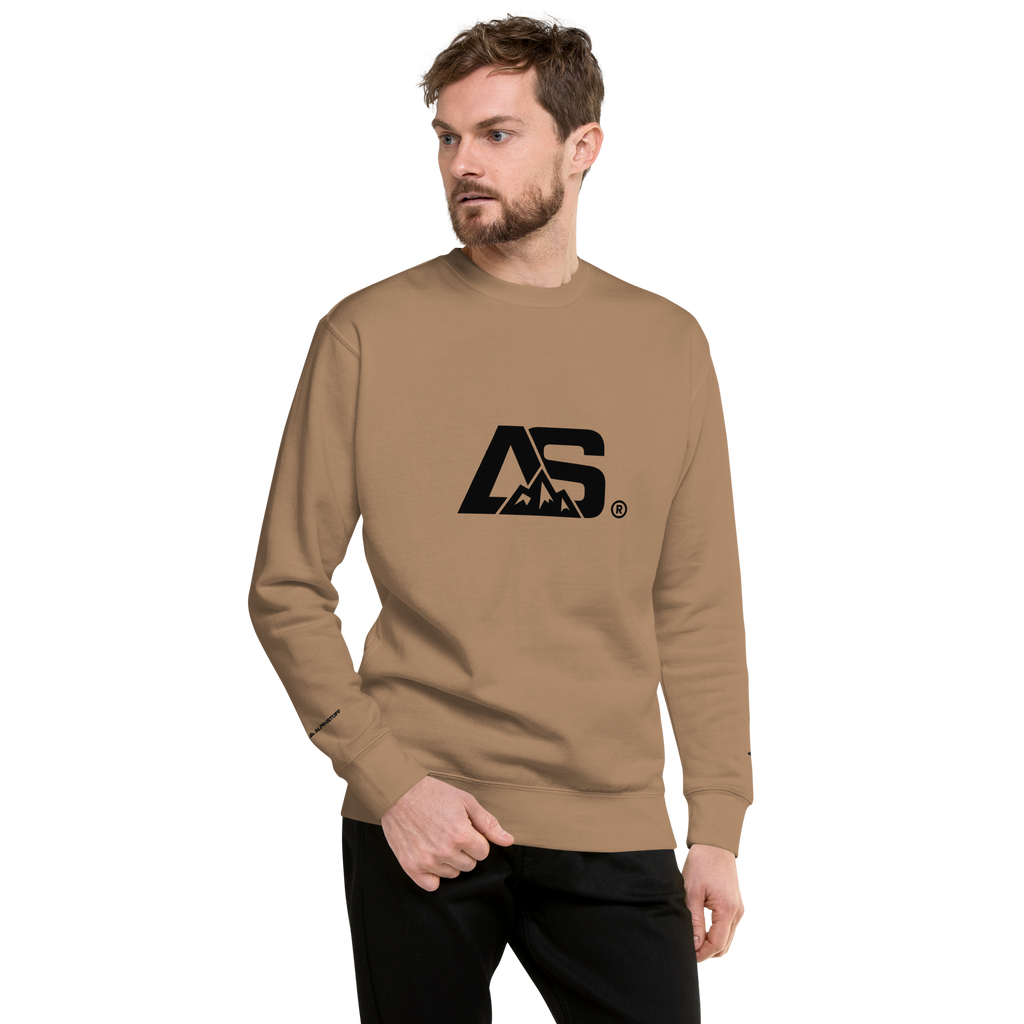ALPINSTOFF® Premium Crewneck – Black Monogram Edition