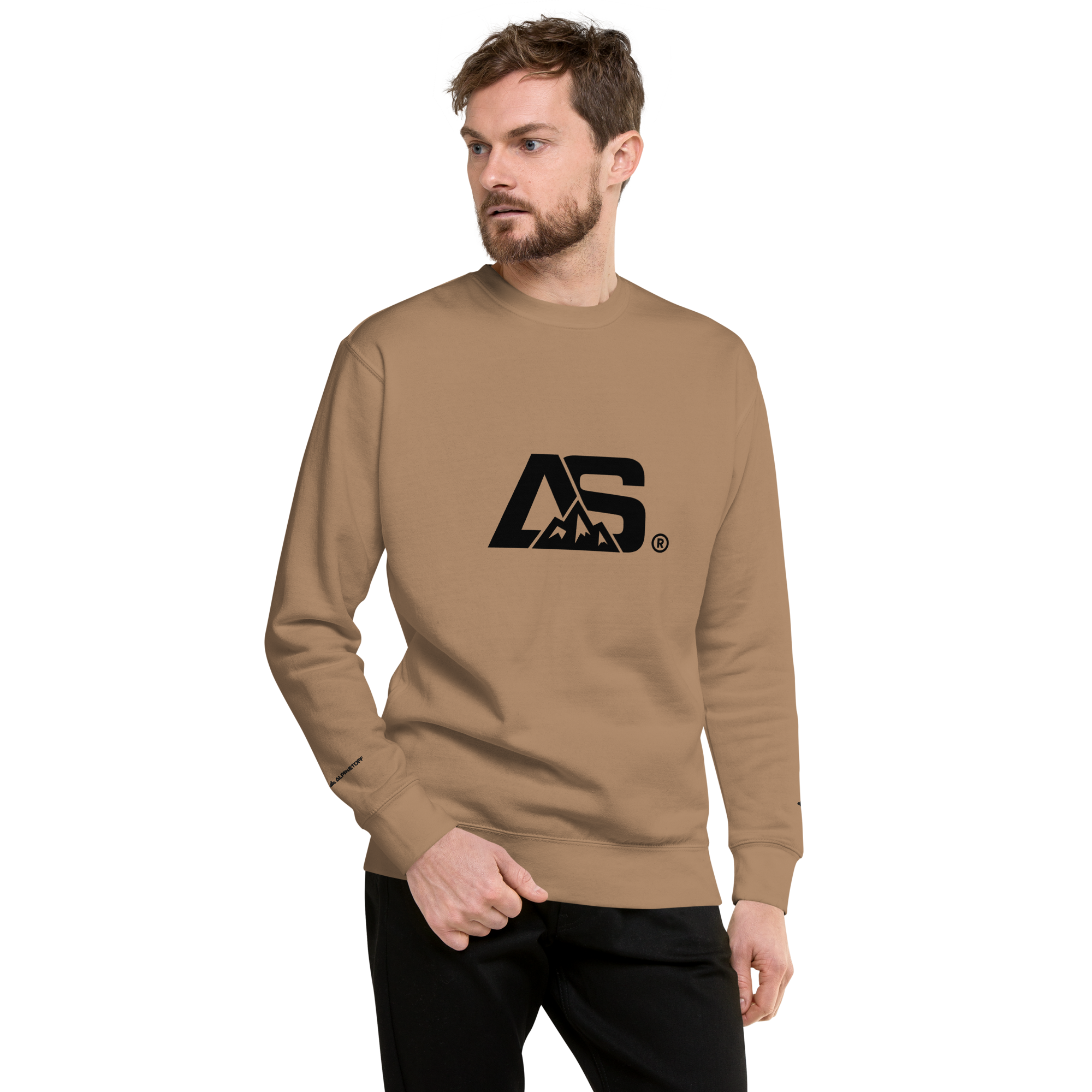 ALPINSTOFF® Premium Crewneck – Black Monogram Edition