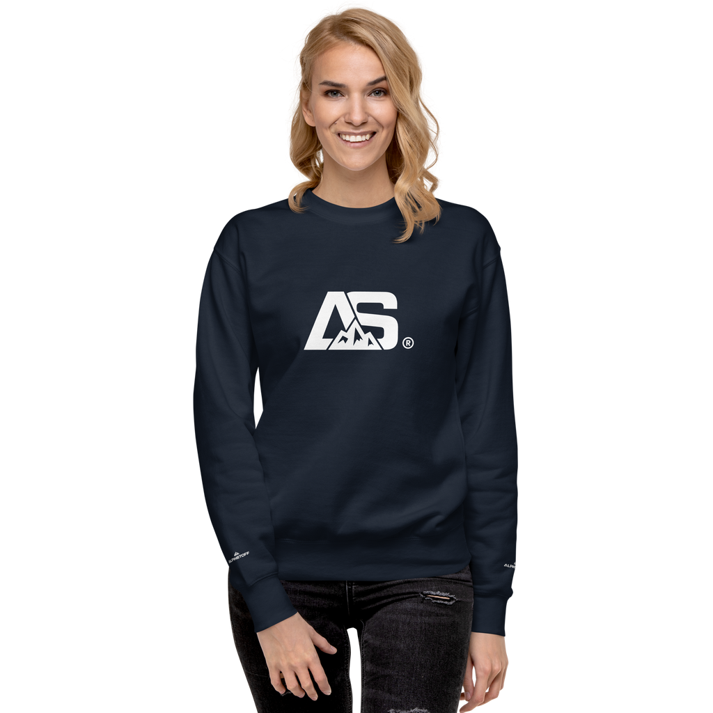 ALPINSTOFF® Premium Crewneck – White Monogram Edition