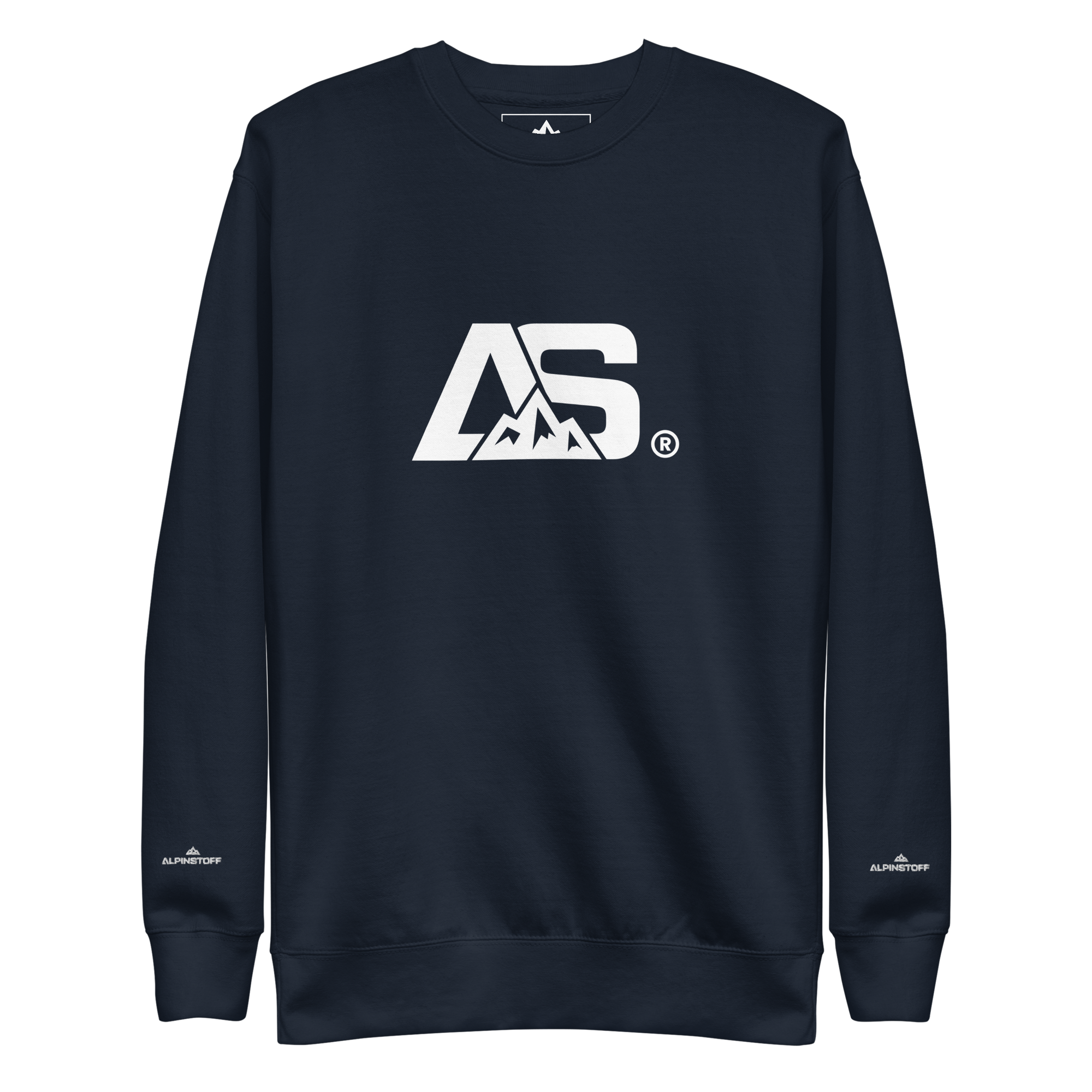 ALPINSTOFF® Premium Crewneck – White Monogram Edition