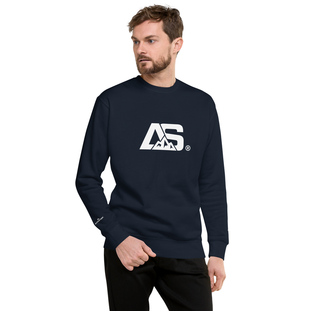 ALPINSTOFF® Premium Crewneck – White Monogram Edition