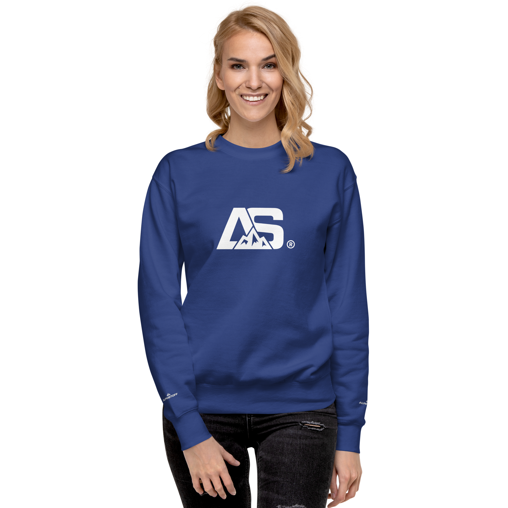 ALPINSTOFF® Premium Crewneck – White Monogram Edition